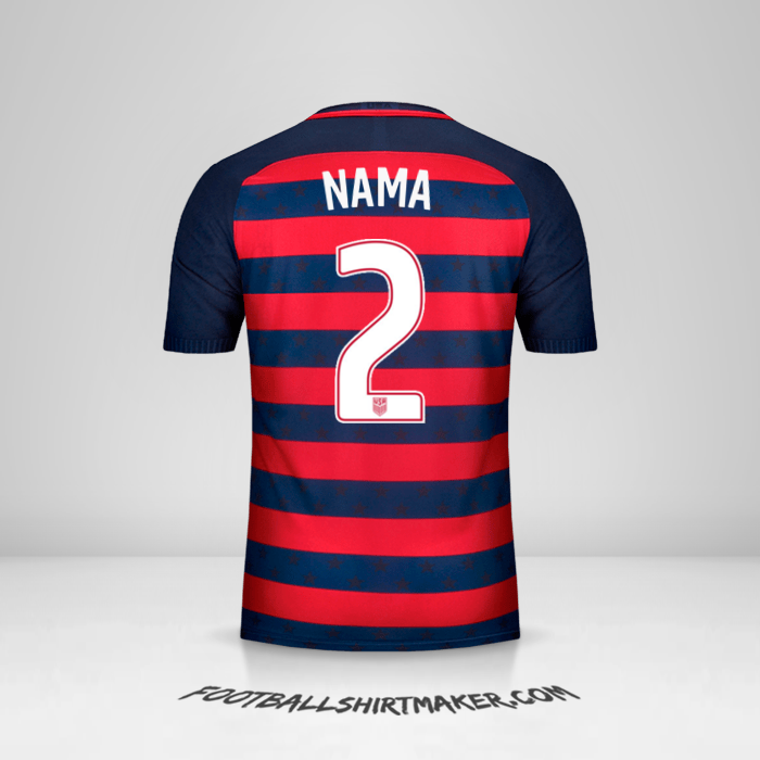Jersey Amerika Serikat Gold Cup 2017 -  nama - 2