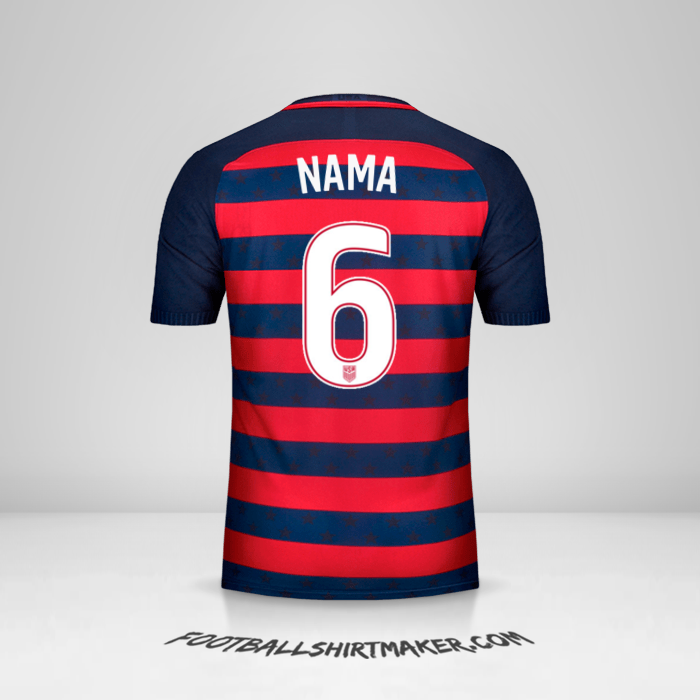 Jersey Amerika Serikat Gold Cup 2017 -  nama - 6