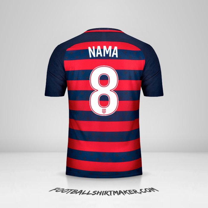 Jersey Amerika Serikat Gold Cup 2017 -  nama - 8