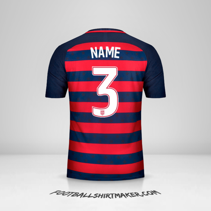 Trikot Vereinigte Staaten Gold Cup 2017 -  name - 3