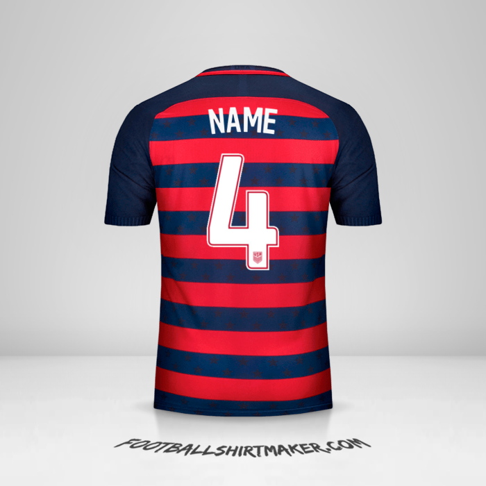 Trikot Vereinigte Staaten Gold Cup 2017 -  name - 4