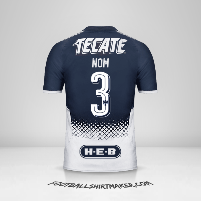 Maillot Monterrey 2017/18 -  nom - 3