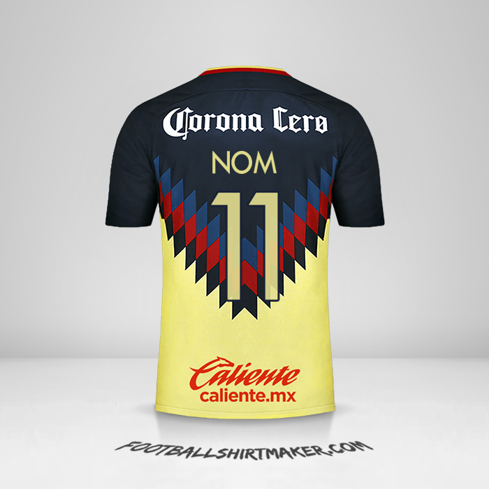 Maillot Club America 2017/18 -  nom - 11