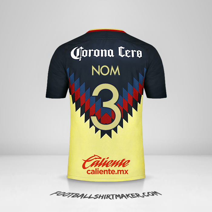 Maillot Club America 2017/18 -  nom - 3