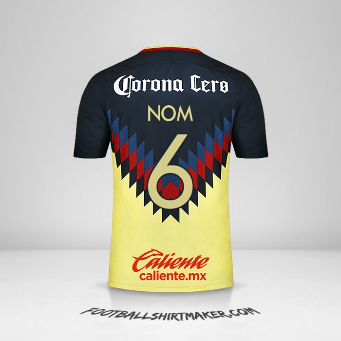 Maillot Club America 2017/18 -  nom - 6