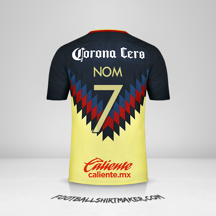 Maillot Club America 2017/18 -  nom - 7