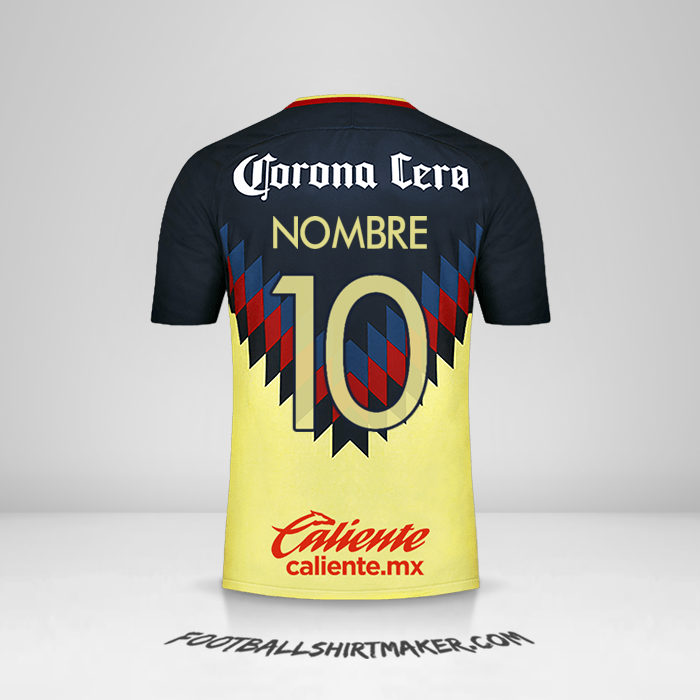 Jersey Club America 2017/18 -  nombre - 10