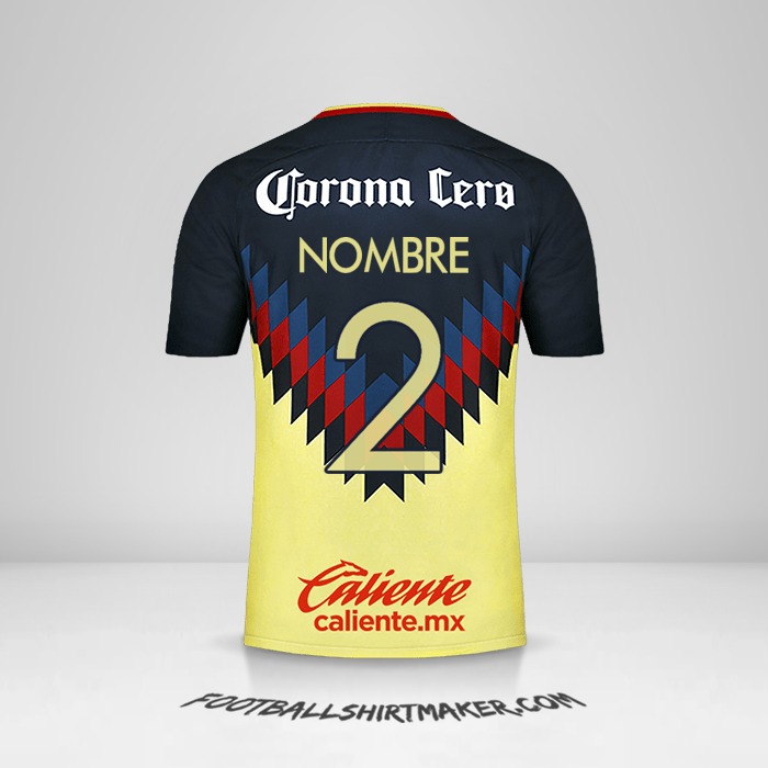 Jersey Club America 2017/18 -  nombre - 2