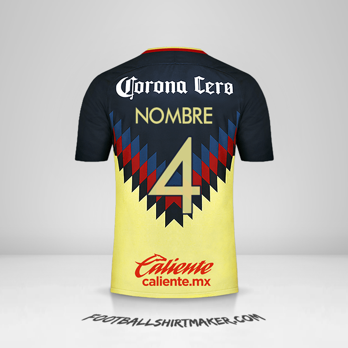 Jersey Club America 2017/18 -  nombre - 4