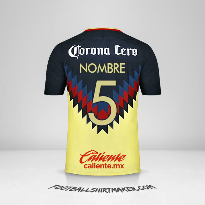 Jersey Club America 2017/18 -  nombre - 5