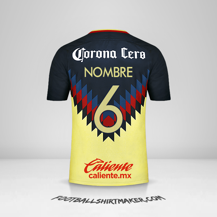 Jersey Club America 2017/18 -  nombre - 6