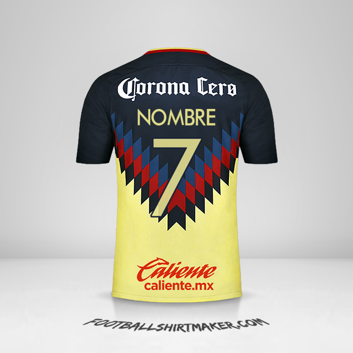 Jersey Club America 2017/18 -  nombre - 7