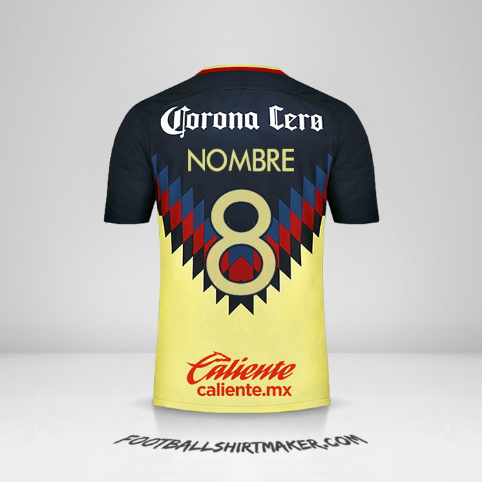 Camiseta Club America 2017/18 -  nombre - 8