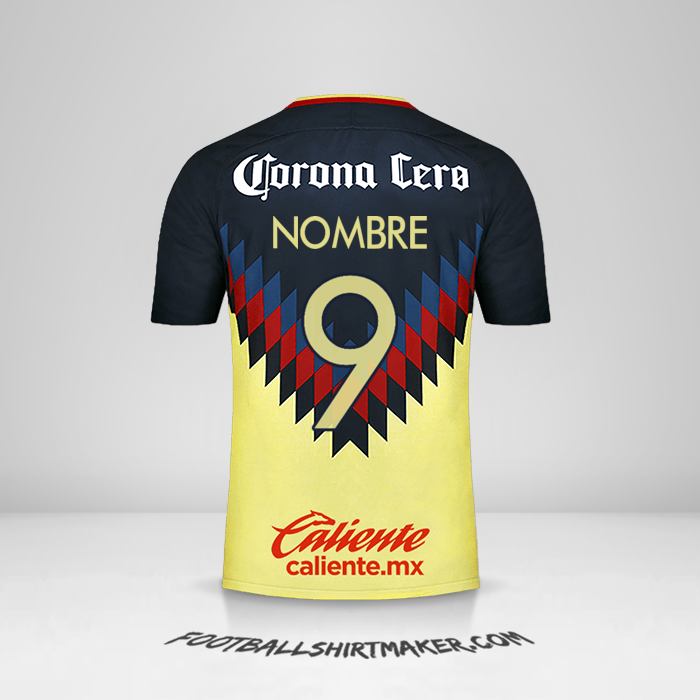 Jersey Club America 2017/18 -  nombre - 9