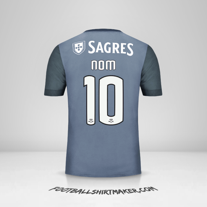Maillot SL Benfica 2017/18 Extérieur -  nom - 10