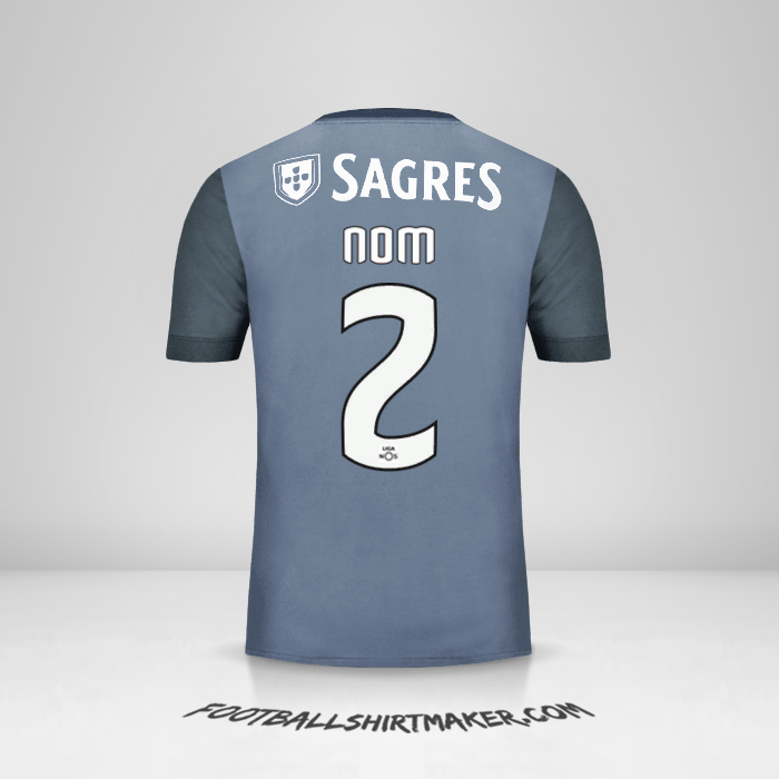 Maillot SL Benfica 2017/18 Extérieur -  nom - 2