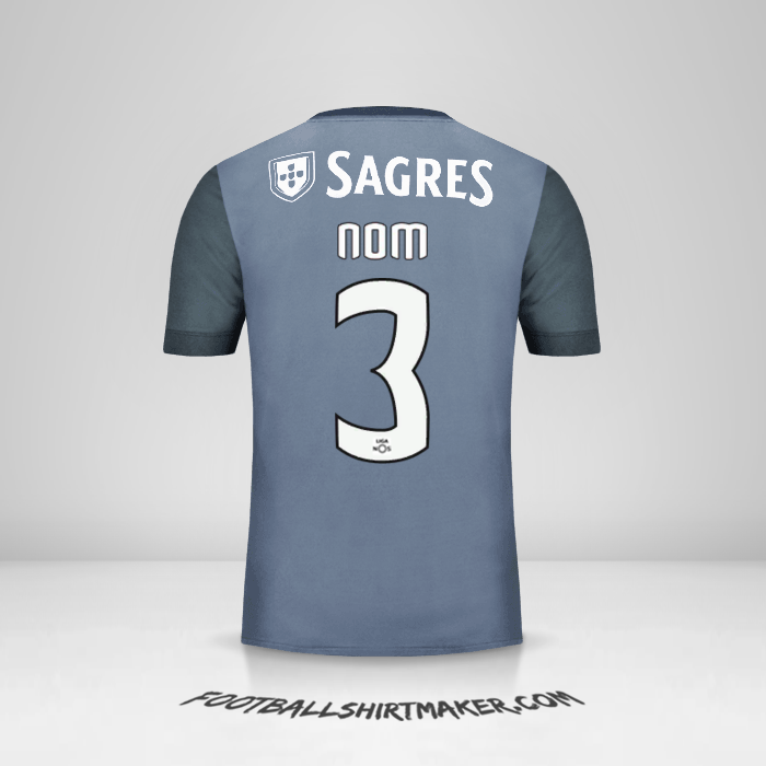 Maillot SL Benfica 2017/18 Extérieur -  nom - 3