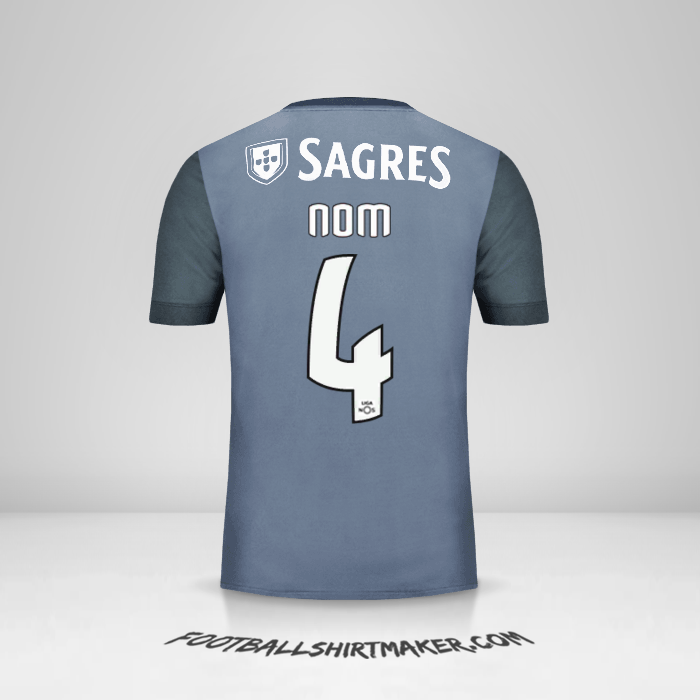 Maillot SL Benfica 2017/18 Extérieur -  nom - 4