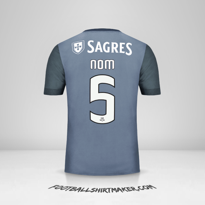 Maillot SL Benfica 2017/18 Extérieur -  nom - 5