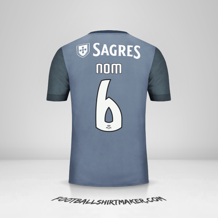 Maillot SL Benfica 2017/18 Extérieur -  nom - 6
