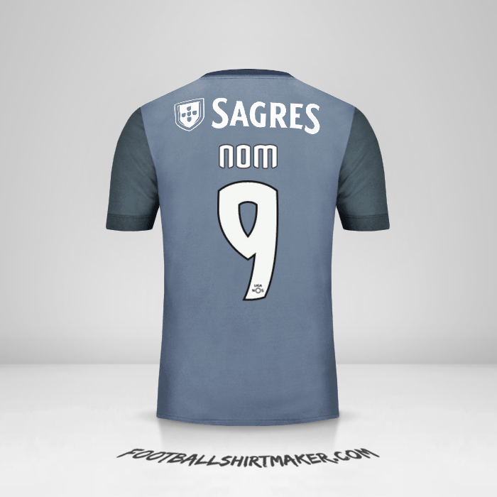 Maillot SL Benfica 2017/18 Extérieur -  nom - 9
