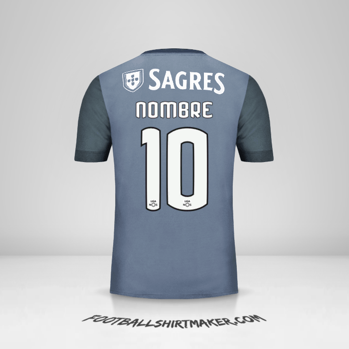 Jersey SL Benfica 2017/18 Visita -  nombre - 10