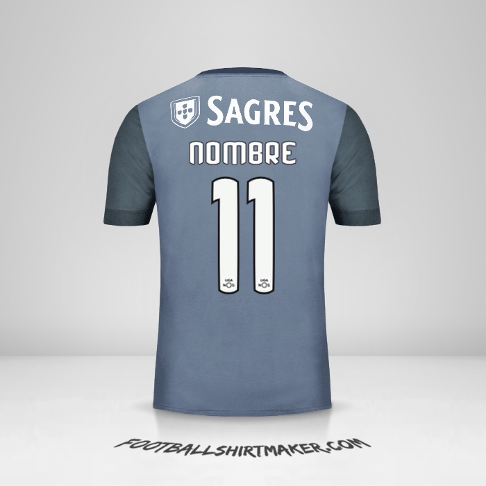 Camiseta SL Benfica 2017/18 Visita -  nombre - 11