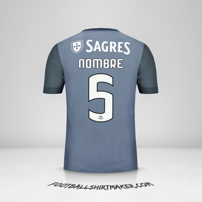 Jersey SL Benfica 2017/18 Visita -  nombre - 5