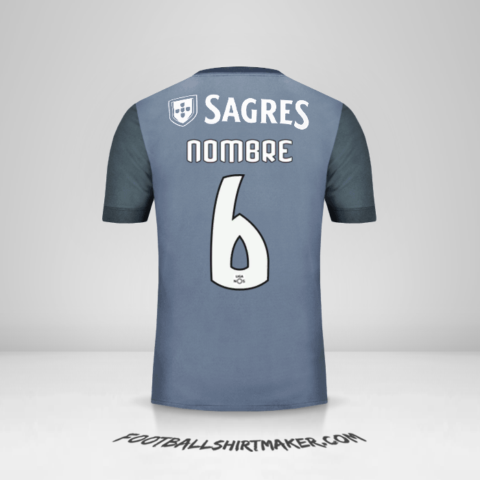 Jersey SL Benfica 2017/18 Visita -  nombre - 6