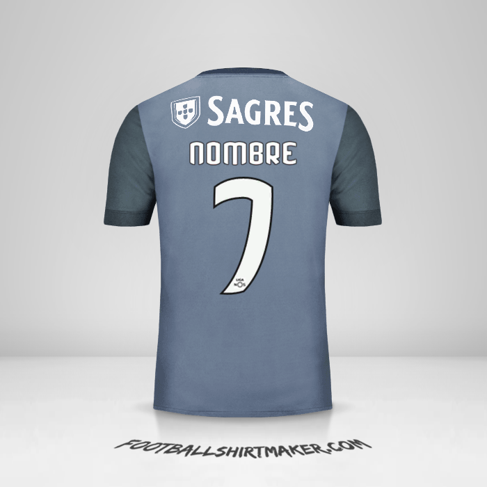Jersey SL Benfica 2017/18 Visita -  nombre - 7
