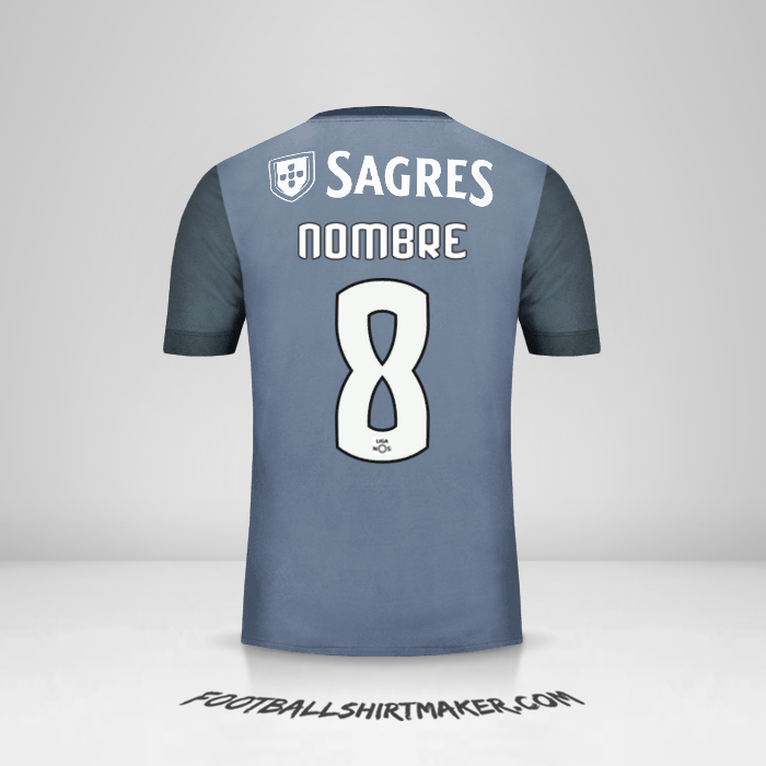 Jersey SL Benfica 2017/18 Visita -  nombre - 8
