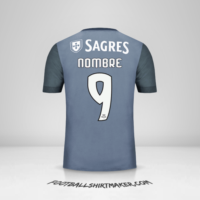 Jersey SL Benfica 2017/18 Visita -  nombre - 9