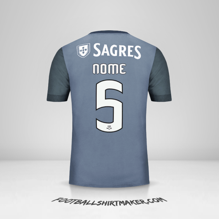 Maglia SL Benfica 2017/18 Seconda -  nome - 5