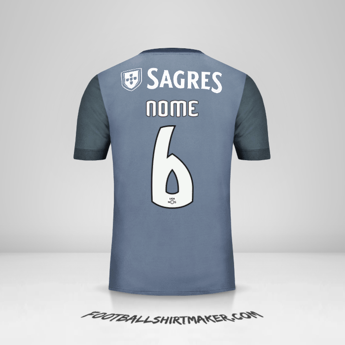 Camisa SL Benfica 2017/18 Alternativa -  nome - 6