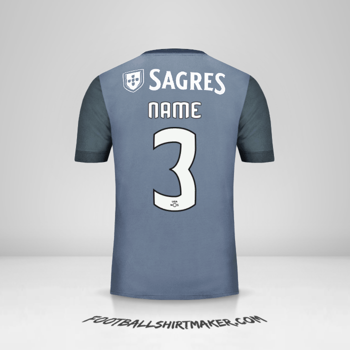 Shirt SL Benfica 2017/18 Away -  name - 3