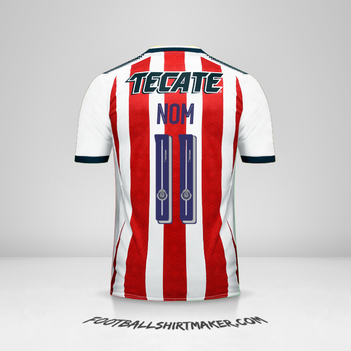 Maillot Guadalajara 2017/18 -  nom - 11