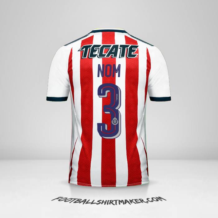 Maillot Guadalajara 2017/18 -  nom - 3