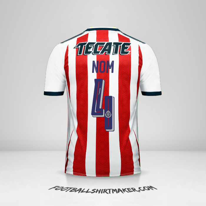 Maillot Guadalajara 2017/18 -  nom - 4