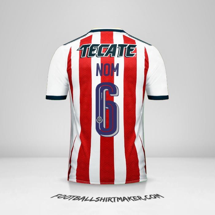 Maillot Guadalajara 2017/18 -  nom - 6