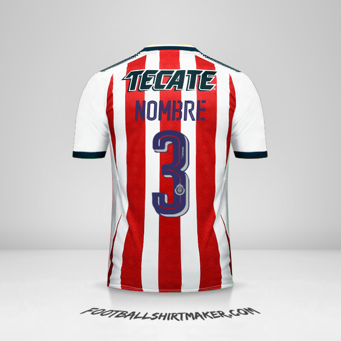 Jersey Guadalajara 2017/18 -  nombre - 3