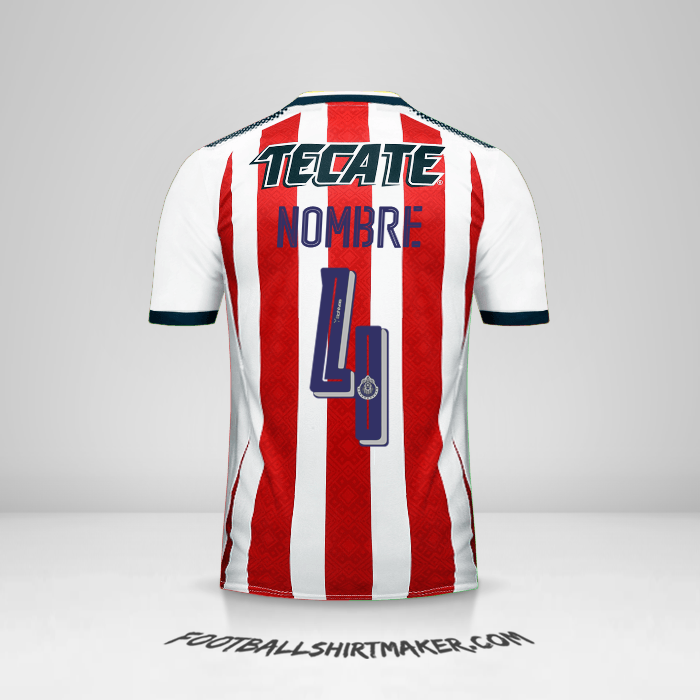 Camiseta Guadalajara 2017/18 -  nombre - 4