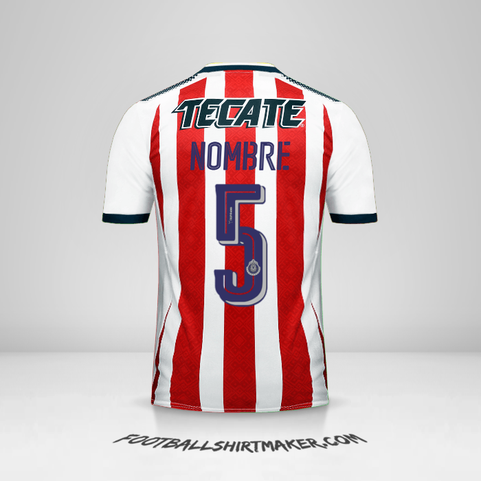 Camiseta Guadalajara 2017/18 -  nombre - 5