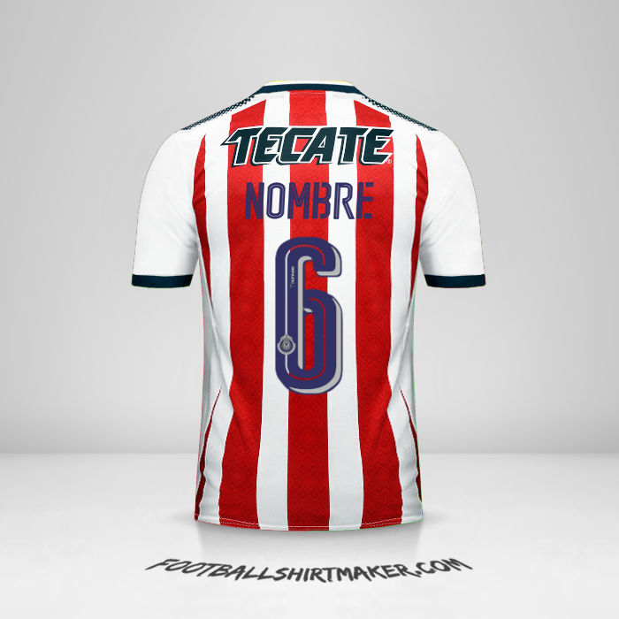 Jersey Guadalajara 2017/18 -  nombre - 6