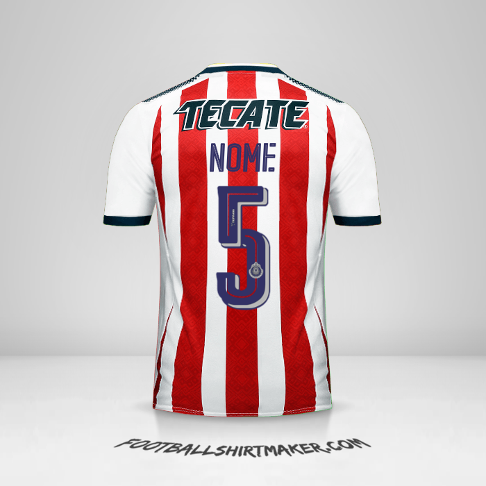 Camisa Guadalajara 2017/18 -  nome - 5