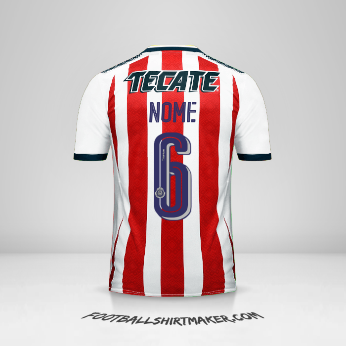 Camisola Guadalajara 2017/18 -  nome - 6