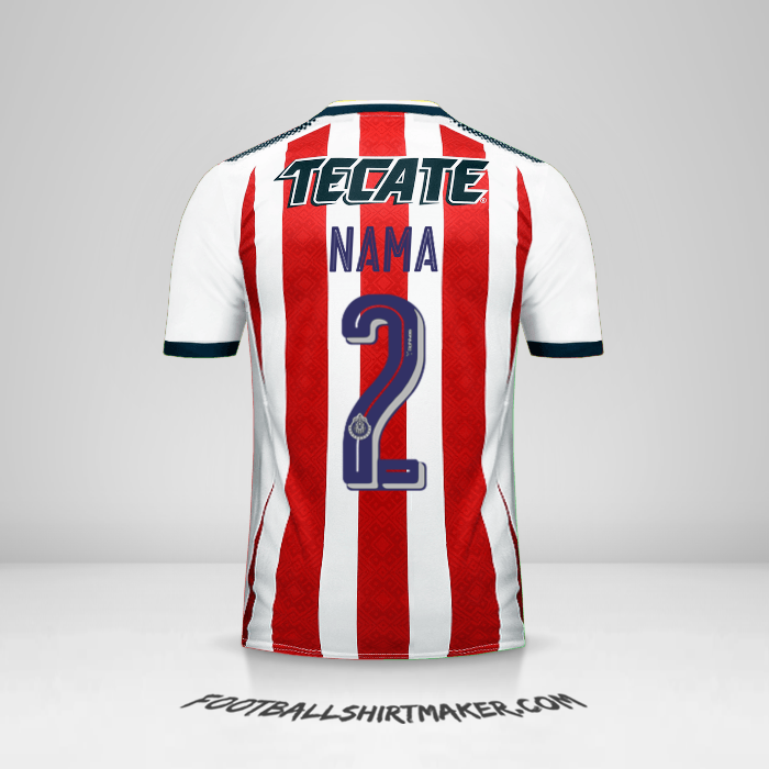 Jersey Guadalajara 2017/18 -  nama - 2