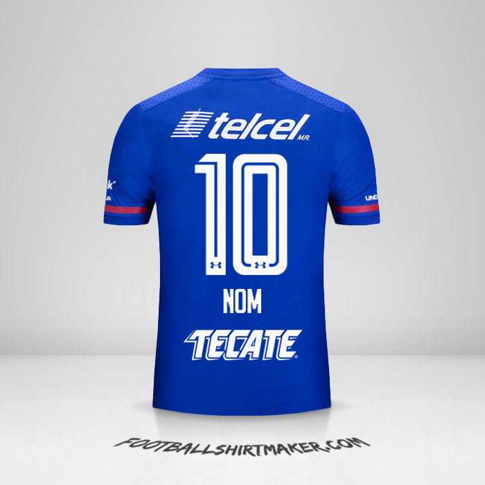 Maillot Cruz Azul 2017/18 -  nom - 10