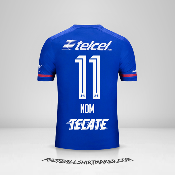 Maillot Cruz Azul 2017/18 -  nom - 11