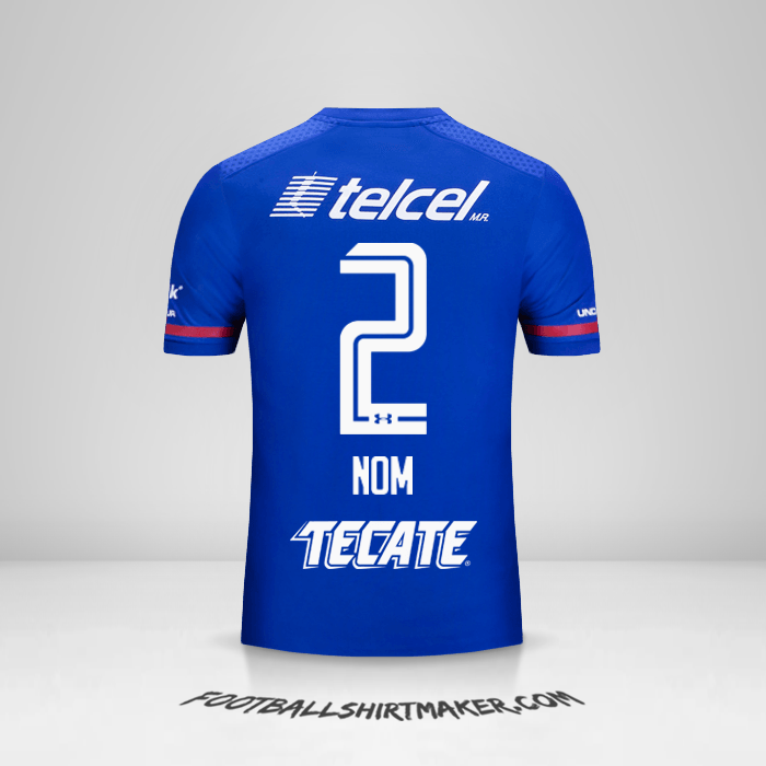 Maillot Cruz Azul 2017/18 -  nom - 2