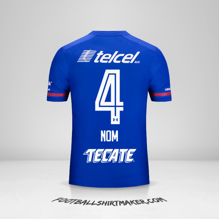 Maillot Cruz Azul 2017/18 -  nom - 4